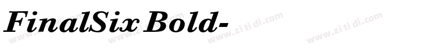 FinalSix Bold字体转换